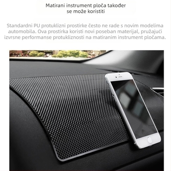 Protuklizna podložna ploča za ploču automobila s držačem za telefon, PU materijal, Mushang, prilagodljiv logotip, uzorak: Drugo
