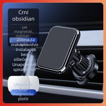 Magnetni držač za mobitel za auto, 360° rotacija, montaža na zračni otvor, univerzalna kompatibilnost, težina 103 g