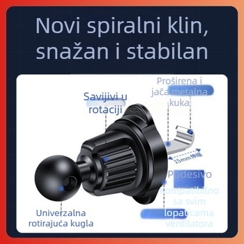 Magnetni držač za mobitel za auto, 360° rotacija, montaža na zračni otvor, univerzalna kompatibilnost, težina 103 g
