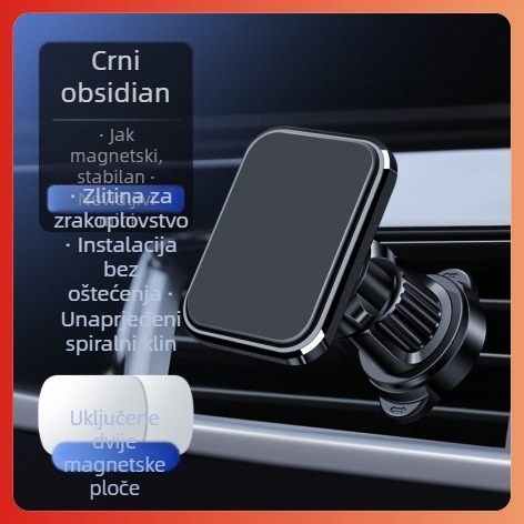 Magnetni držač za mobitel za auto, 360° rotacija, montaža na zračni otvor, univerzalna kompatibilnost, težina 103 g