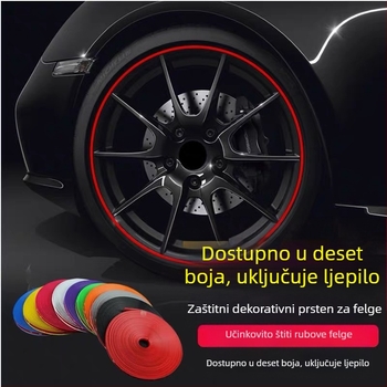 Traka protiv sudara za hub kotača - guma, prilagodljivo obradivanje, model: naljepnica za hub, opća kompatibilnost