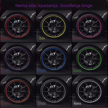 Traka protiv sudara za hub kotača - guma, prilagodljivo obradivanje, model: naljepnica za hub, opća kompatibilnost