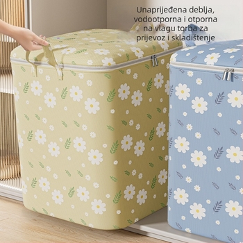 Kockasta vreća za pohranu deka i odjeće, od netkane tkanine, višefunkcionalna, pogodna za spavaću sobu, putovanja i dnevni boravak