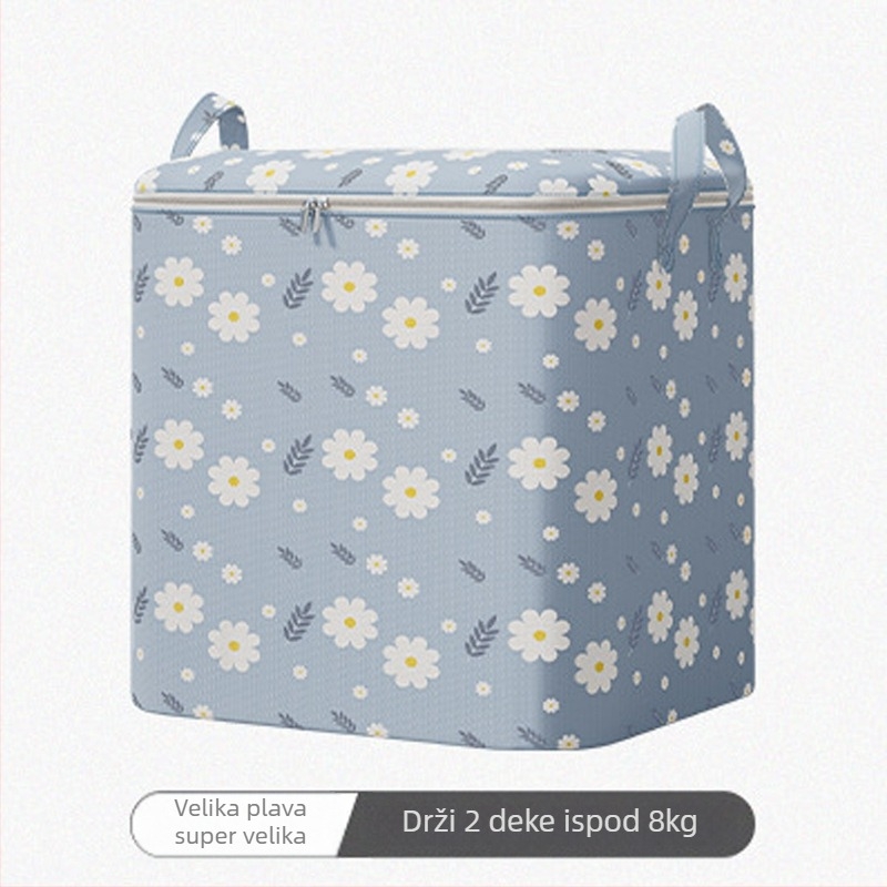 Kockasta vreća za pohranu deka i odjeće, od netkane tkanine, višefunkcionalna, pogodna za spavaću sobu, putovanja i dnevni boravak