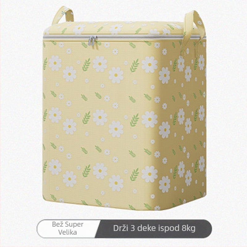 Kockasta vreća za pohranu deka i odjeće, od netkane tkanine, višefunkcionalna, pogodna za spavaću sobu, putovanja i dnevni boravak