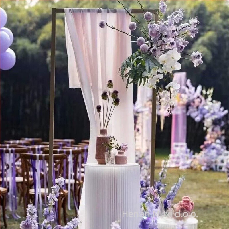 Biserni šifon zavjesa – ručno izrađena, prilagodljiva za rođendansku dekoraciju