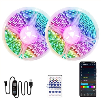 5V USB RGB LED traka s Bluetooth upravljanjem i glazbenim režimom za pozadinu televizora