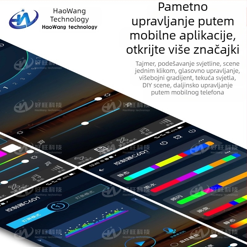 5V USB RGB LED traka s Bluetooth upravljanjem i glazbenim režimom za pozadinu televizora