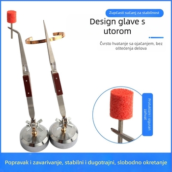 Univerzalna svornica za zavarivanje, stolni dizajn s kutom, obrnuti klip, s ravnim i zakrivljenim čeljustima, protuklizni zubi