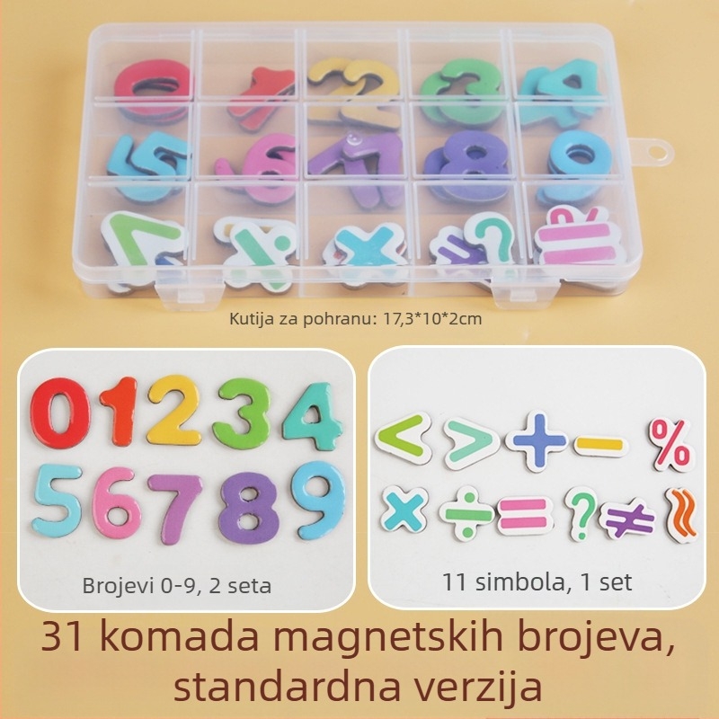 Magnetske naljepnice slova i brojeva za rano obrazovanje – papirnata igračka, za djecu od 3 do 6 godina, poticanje intelektualnog razvoja, osnove matematike (zbrajanje i oduzimanje)
