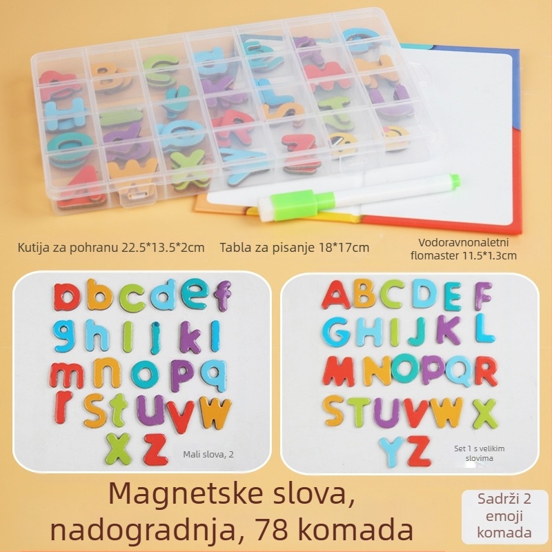 Magnetske naljepnice slova i brojeva za rano obrazovanje – papirnata igračka, za djecu od 3 do 6 godina, poticanje intelektualnog razvoja, osnove matematike (zbrajanje i oduzimanje)