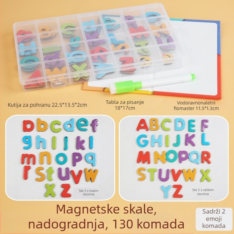 Magnetske naljepnice slova i brojeva za rano obrazovanje – papirnata igračka, za djecu od 3 do 6 godina, poticanje intelektualnog razvoja, osnove matematike (zbrajanje i oduzimanje)