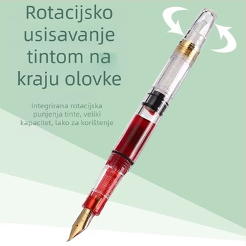 Plastična pisaljka s pistonskim sustavom za napajanje tinte, iridijeva vrh, model G-00608003, moguć ispis logotipa