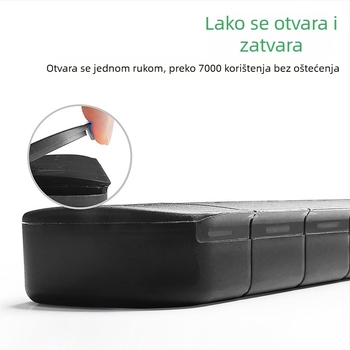 Prijenosna plastična kutija za tablete sa 7 odjeljaka, Model 361, otisak logotipa