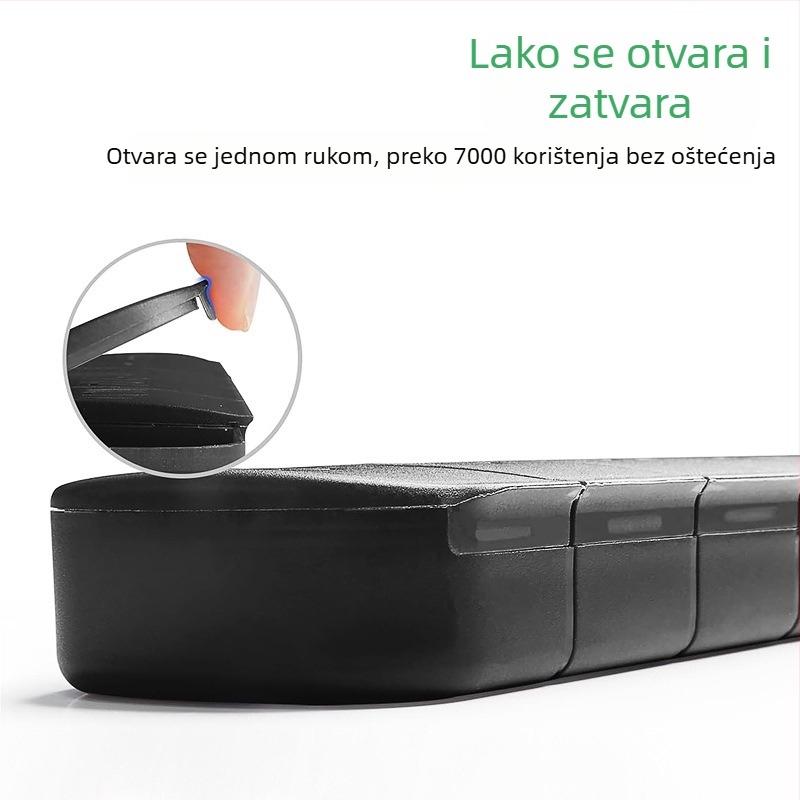 Prijenosna plastična kutija za tablete sa 7 odjeljaka, Model 361, otisak logotipa