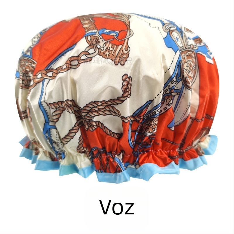 Ženska PEVA kapa za tuširanje, vodootporna, dvostruka konstrukcija, bez loga, prilagodljiva