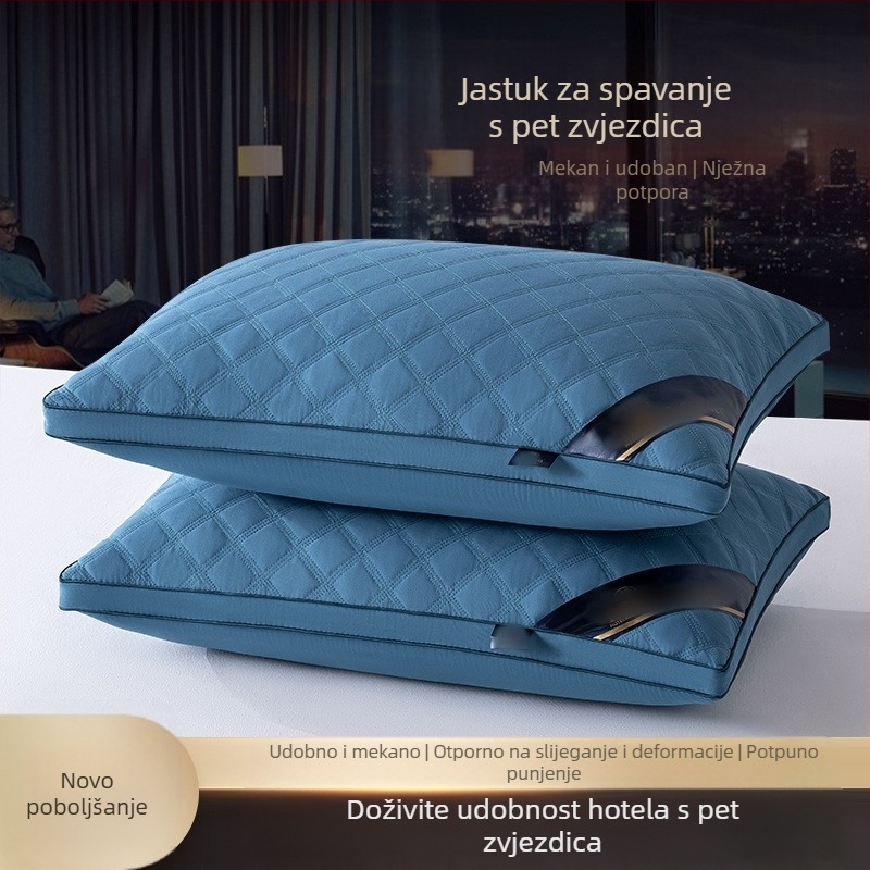 Shimengzi jastučnica s jezgrom 48×74 cm za hotele i pansione, kvadratnog oblika, ne klizi, punilo od vlakana s devet rupa (90%)