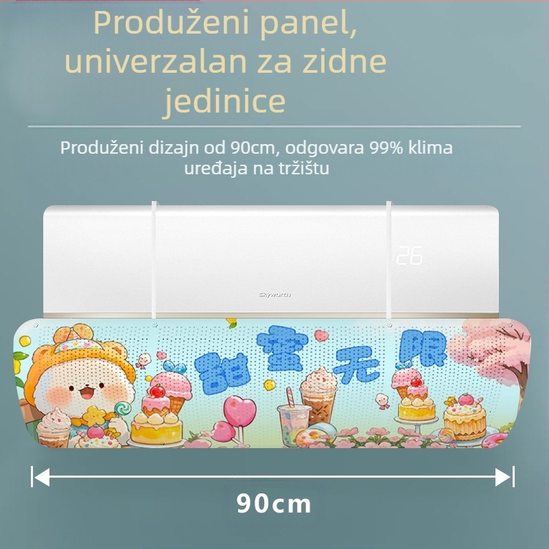 Zastita zraka za klima-uređaj - otporna na vjetar, podesiva, zidna montaža, univerzalna, višekratna uporaba