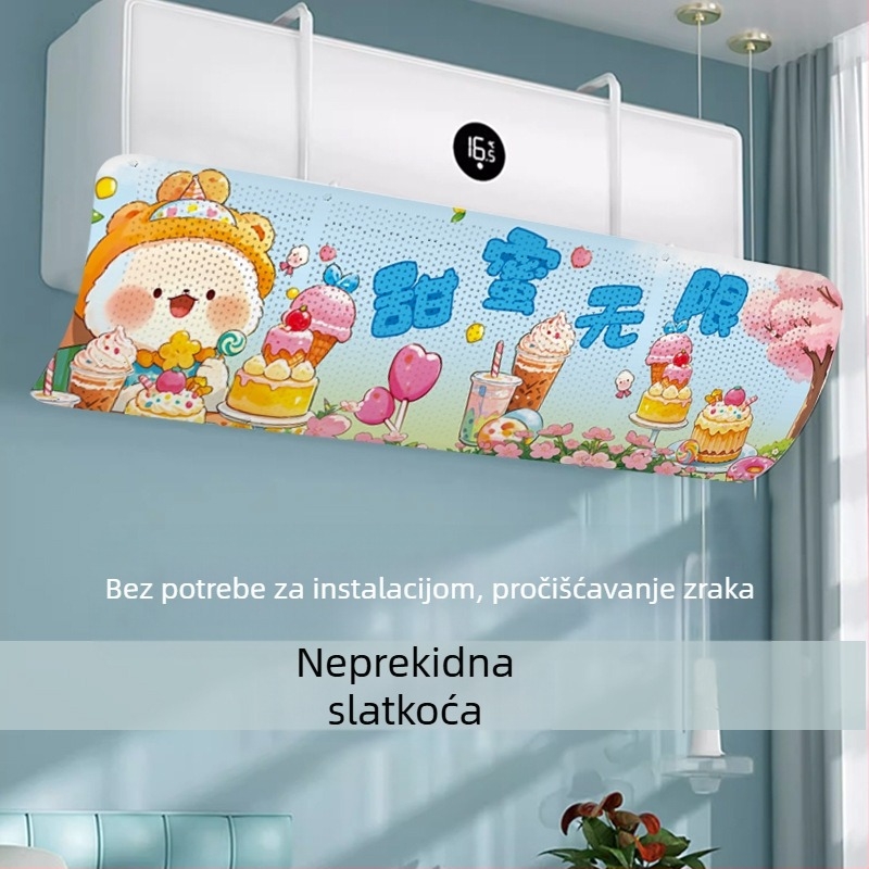 Zastita zraka za klima-uređaj - otporna na vjetar, podesiva, zidna montaža, univerzalna, višekratna uporaba