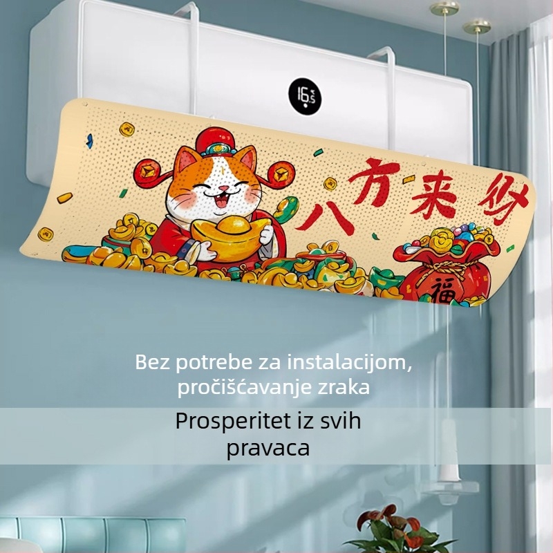 Zastita zraka za klima-uređaj - otporna na vjetar, podesiva, zidna montaža, univerzalna, višekratna uporaba