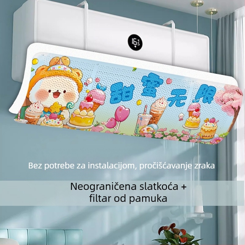 Zastita zraka za klima-uređaj - otporna na vjetar, podesiva, zidna montaža, univerzalna, višekratna uporaba