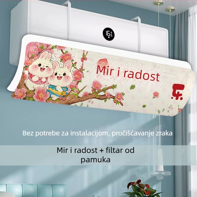 Zastita zraka za klima-uređaj - otporna na vjetar, podesiva, zidna montaža, univerzalna, višekratna uporaba