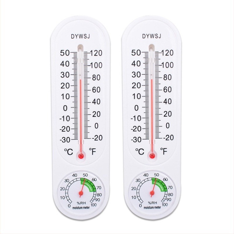 Zidni higrometar s termometrom, analogni pokazivač, raspon temperature -30 do 50°C, raspon vlage 0-100% RH, točnost temperatura ±1°C, točnost vlage ±5%