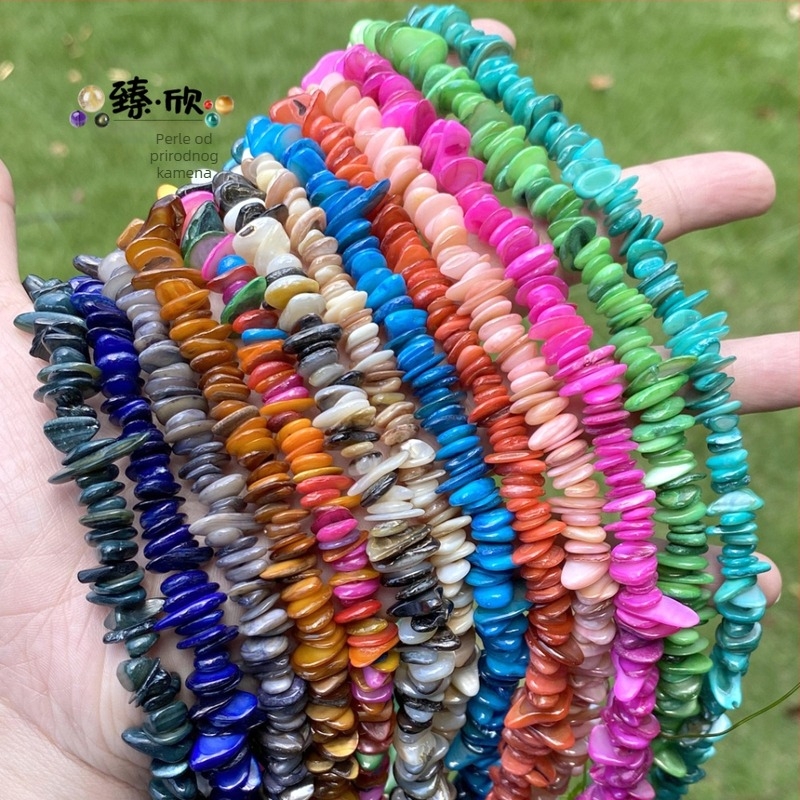 Boemske šarene školjke perle, 7–14 mm, poluproizvodi za nakit, duljina 38 cm
