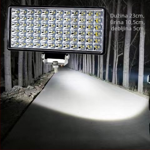 Višestruki LED spot za vozila – 144W, 12–80V, IP67, avionski aluminij, trajanje 30000h