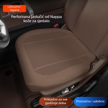 Protukluzna podloga za tablu automobila za središnju konzolu s mjestom za telefon i parfem — plosnati minimalistički stil, kožna površina, punilo od prirodnih vlakana, prilagodljivo, ventilacija