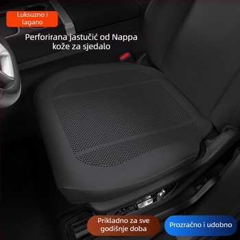 Protukluzna podloga za tablu automobila za središnju konzolu s mjestom za telefon i parfem — plosnati minimalistički stil, kožna površina, punilo od prirodnih vlakana, prilagodljivo, ventilacija