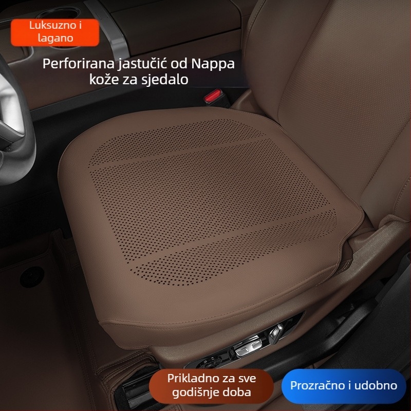 Protukluzna podloga za tablu automobila za središnju konzolu s mjestom za telefon i parfem — plosnati minimalistički stil, kožna površina, punilo od prirodnih vlakana, prilagodljivo, ventilacija