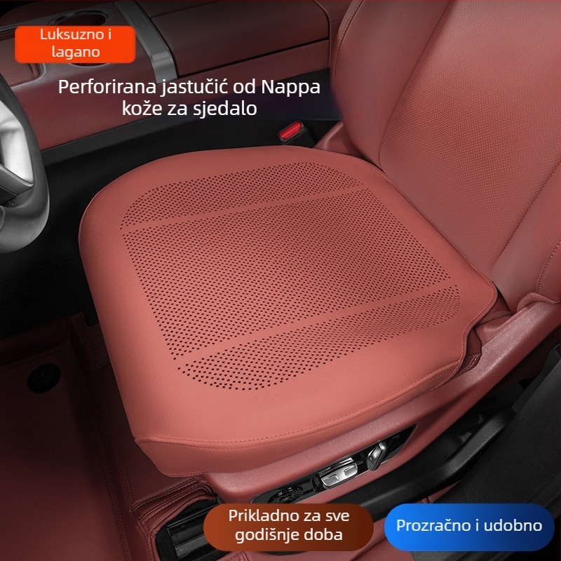 Protukluzna podloga za tablu automobila za središnju konzolu s mjestom za telefon i parfem — plosnati minimalistički stil, kožna površina, punilo od prirodnih vlakana, prilagodljivo, ventilacija