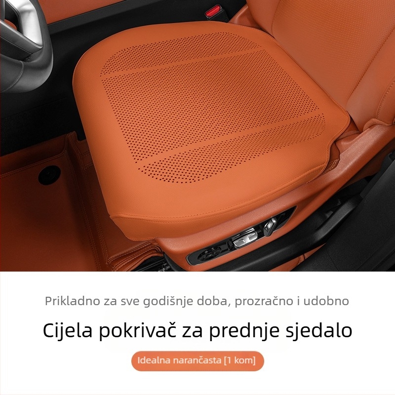 Protukluzna podloga za tablu automobila za središnju konzolu s mjestom za telefon i parfem — plosnati minimalistički stil, kožna površina, punilo od prirodnih vlakana, prilagodljivo, ventilacija