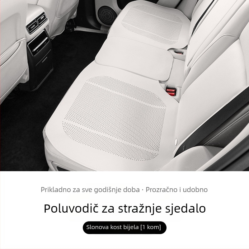 Protukluzna podloga za tablu automobila za središnju konzolu s mjestom za telefon i parfem — plosnati minimalistički stil, kožna površina, punilo od prirodnih vlakana, prilagodljivo, ventilacija