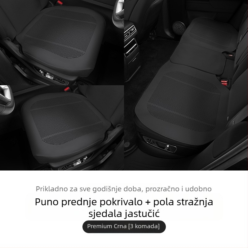 Protukluzna podloga za tablu automobila za središnju konzolu s mjestom za telefon i parfem — plosnati minimalistički stil, kožna površina, punilo od prirodnih vlakana, prilagodljivo, ventilacija