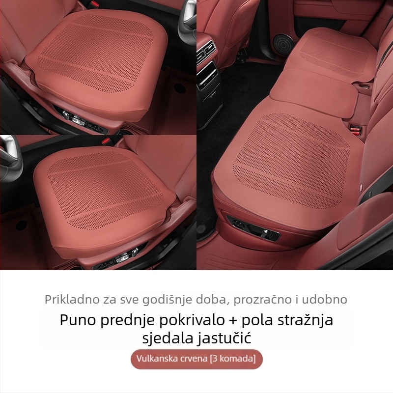 Protukluzna podloga za tablu automobila za središnju konzolu s mjestom za telefon i parfem — plosnati minimalistički stil, kožna površina, punilo od prirodnih vlakana, prilagodljivo, ventilacija