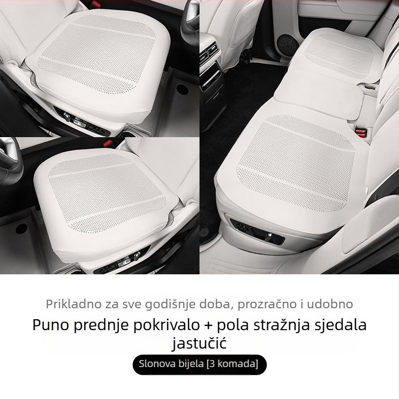 Protukluzna podloga za tablu automobila za središnju konzolu s mjestom za telefon i parfem — plosnati minimalistički stil, kožna površina, punilo od prirodnih vlakana, prilagodljivo, ventilacija