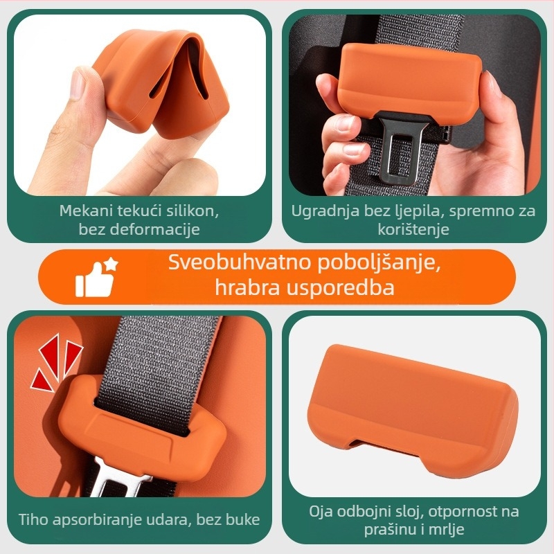 Silikonska zaštitna navlaka za glavu sigurnosnog pojasa u unutrašnjosti vozila (otporna na habanje) (Brand: Horse friend; Model: Consultation; Customization: No; Material: Silicone; Compatibility: M9)