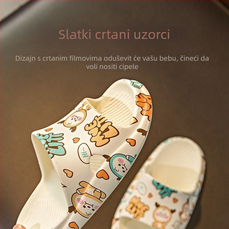 Fawn Milli dječje papuče – ljeto, crtani print, mekana EVA podloga, unutarnje, za dječake i djevojčice