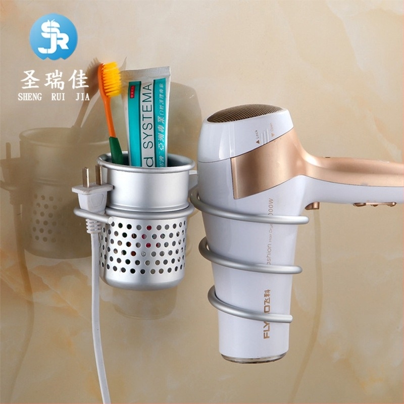 Saint Rejia 9441 Držač za sušilo za kosu od aluminijske legure, Anodni oksid, Montaža bez bušenja, Nosivost 5,0 kg