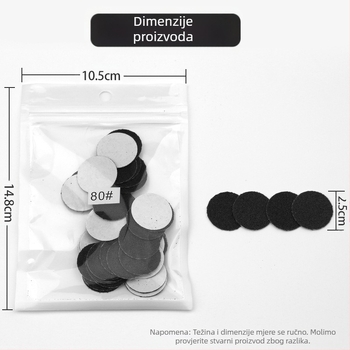 Set brusnih pločica za njegu noktiju – uklanjanje mrtve kože i žuljeva, materijal: pijesak, neto težina 35 g