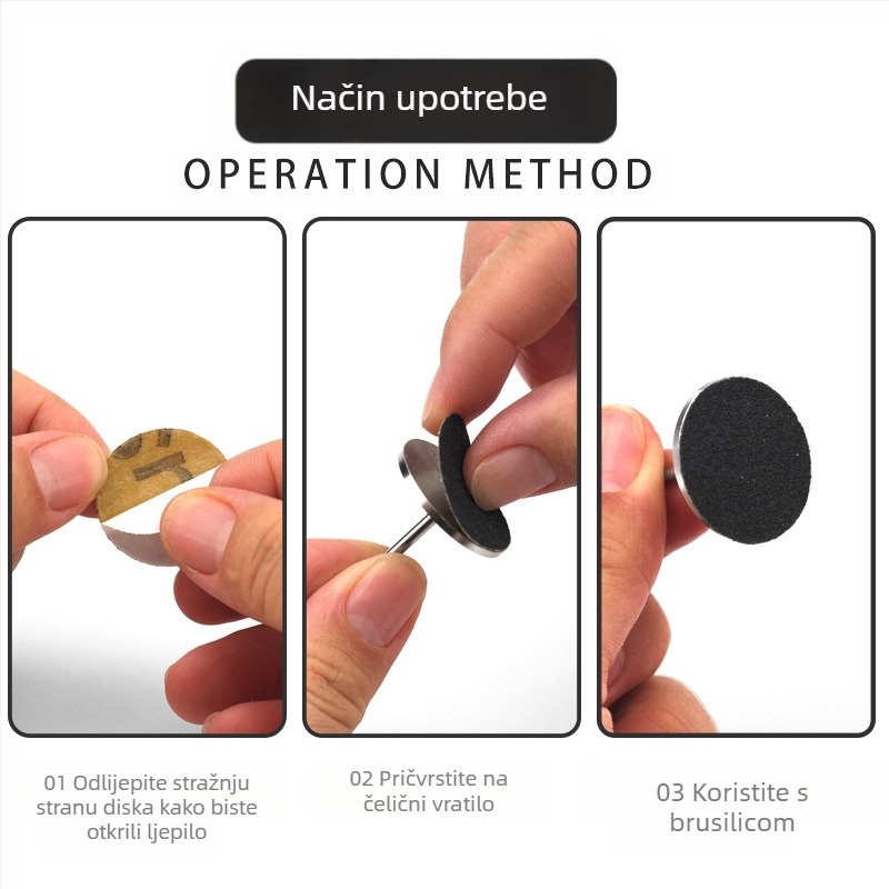 Set brusnih pločica za njegu noktiju – uklanjanje mrtve kože i žuljeva, materijal: pijesak, neto težina 35 g