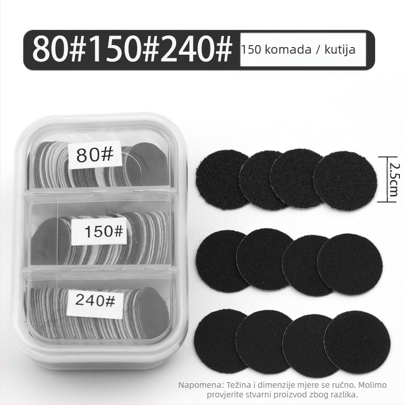 Set brusnih pločica za njegu noktiju – uklanjanje mrtve kože i žuljeva, materijal: pijesak, neto težina 35 g