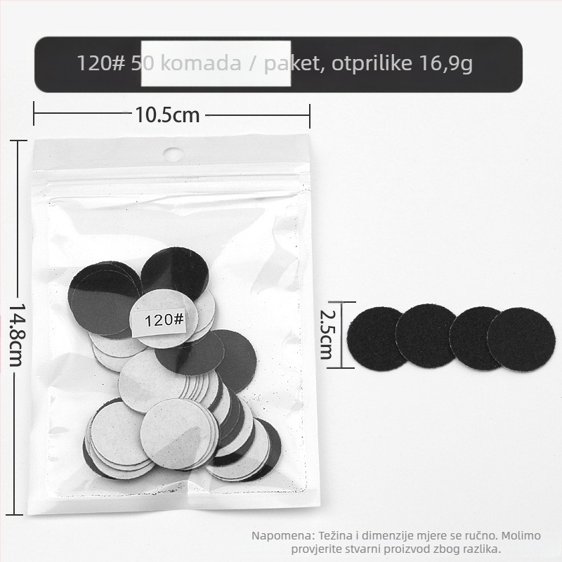 Set brusnih pločica za njegu noktiju – uklanjanje mrtve kože i žuljeva, materijal: pijesak, neto težina 35 g