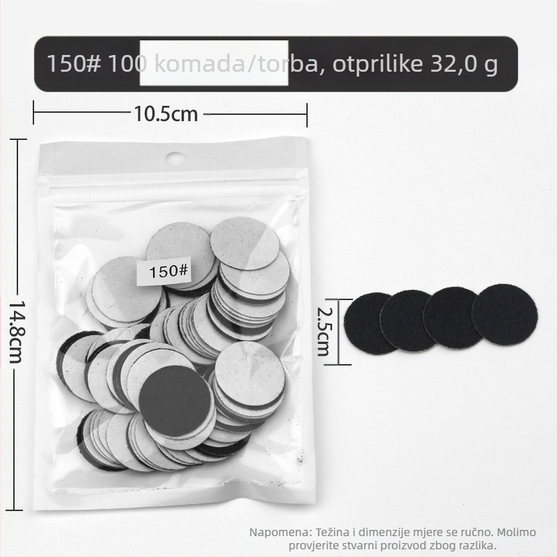 Set brusnih pločica za njegu noktiju – uklanjanje mrtve kože i žuljeva, materijal: pijesak, neto težina 35 g