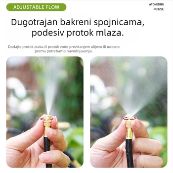 Mikro-raspršiva serija za navodnjavanje s podesivim kutem, 360° univerzalna mlaznica, brza instalacija plug-in, automatski raspršivač za kućnu baštu