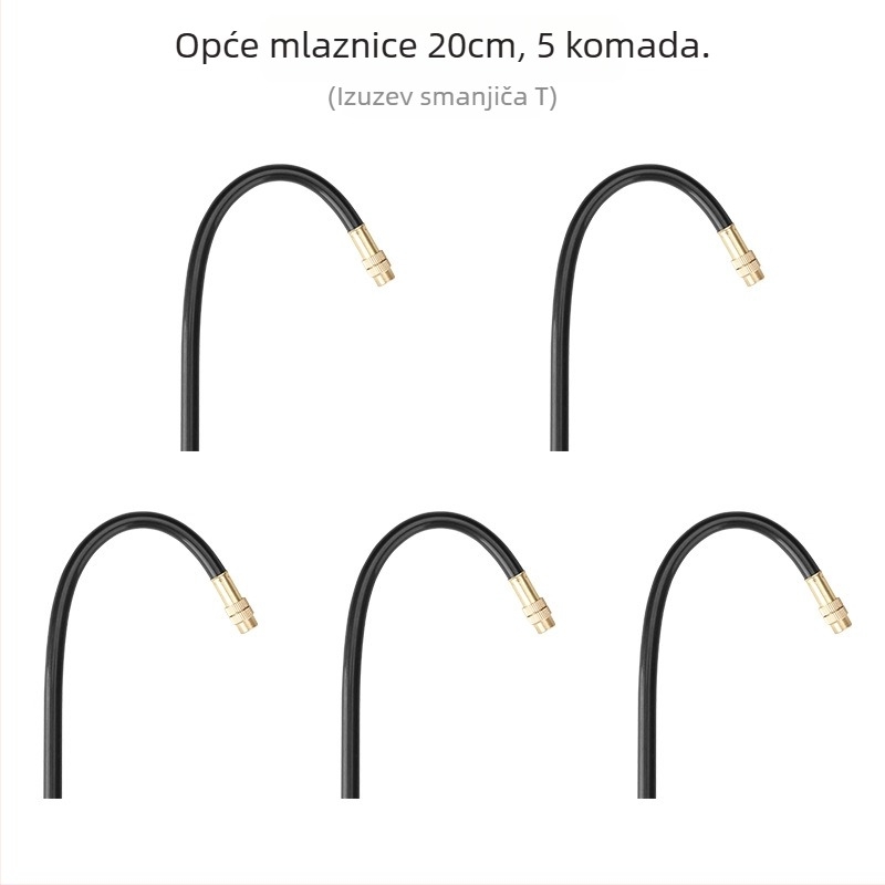 Mikro-raspršiva serija za navodnjavanje s podesivim kutem, 360° univerzalna mlaznica, brza instalacija plug-in, automatski raspršivač za kućnu baštu