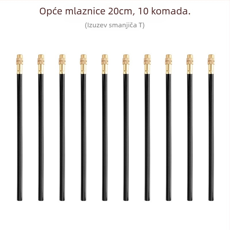 Mikro-raspršiva serija za navodnjavanje s podesivim kutem, 360° univerzalna mlaznica, brza instalacija plug-in, automatski raspršivač za kućnu baštu