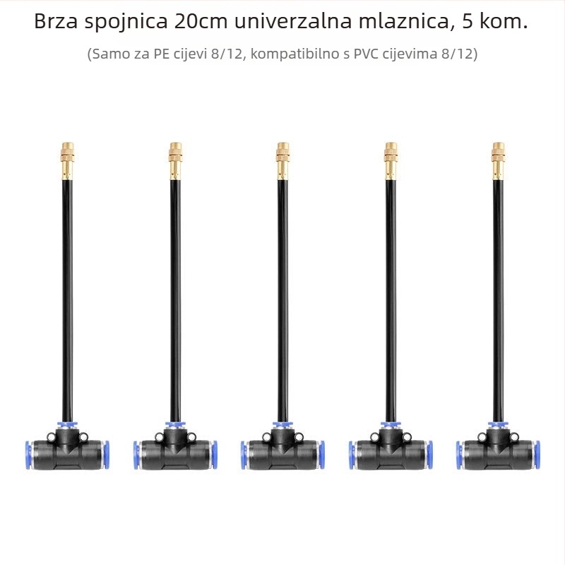 Mikro-raspršiva serija za navodnjavanje s podesivim kutem, 360° univerzalna mlaznica, brza instalacija plug-in, automatski raspršivač za kućnu baštu